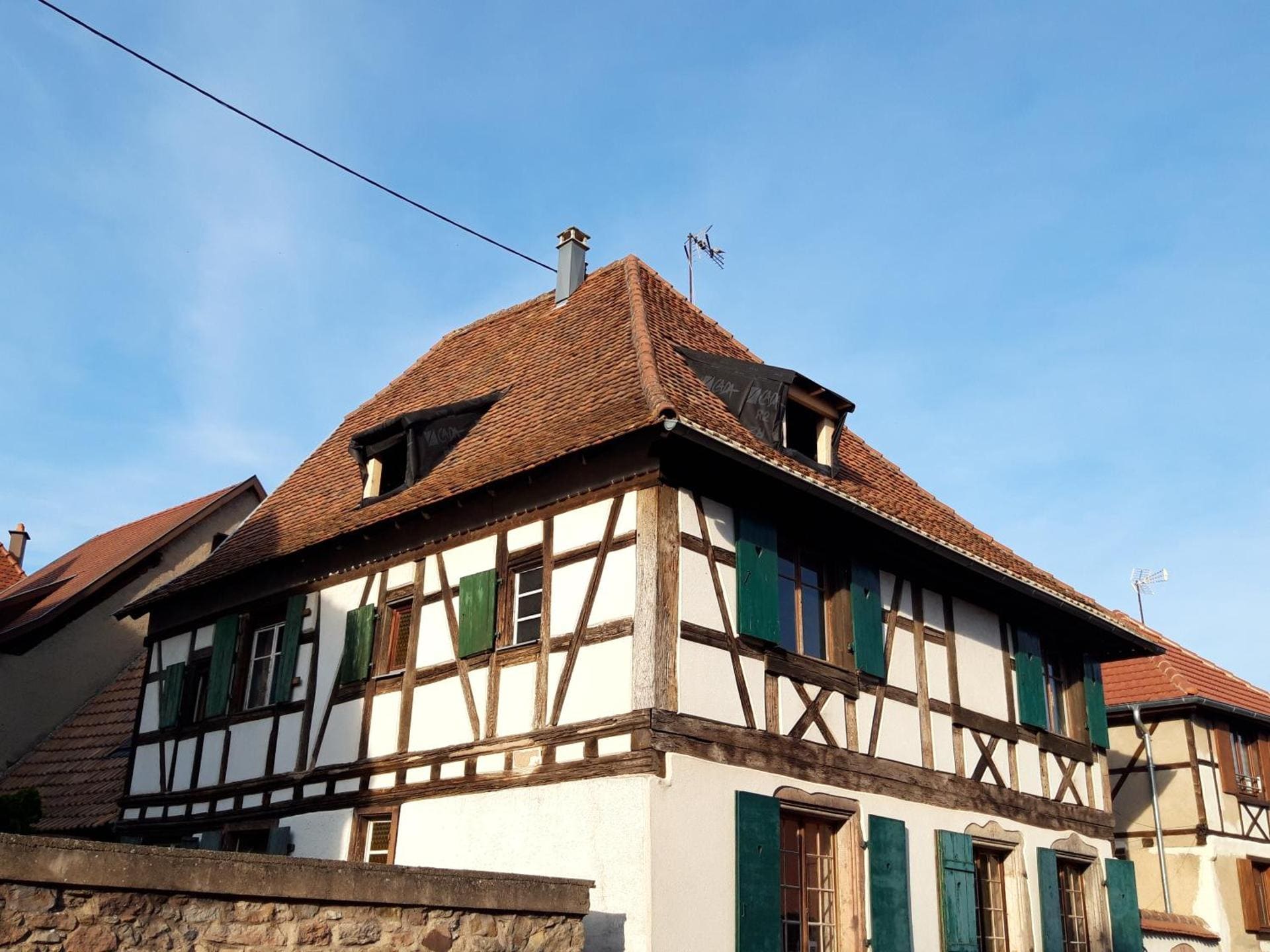 Façade à colombages de 1723